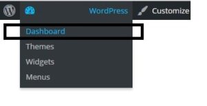 WordPress Menu Dashboard
