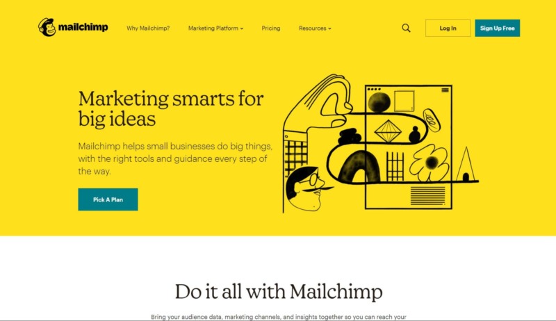 The MailChimp website.