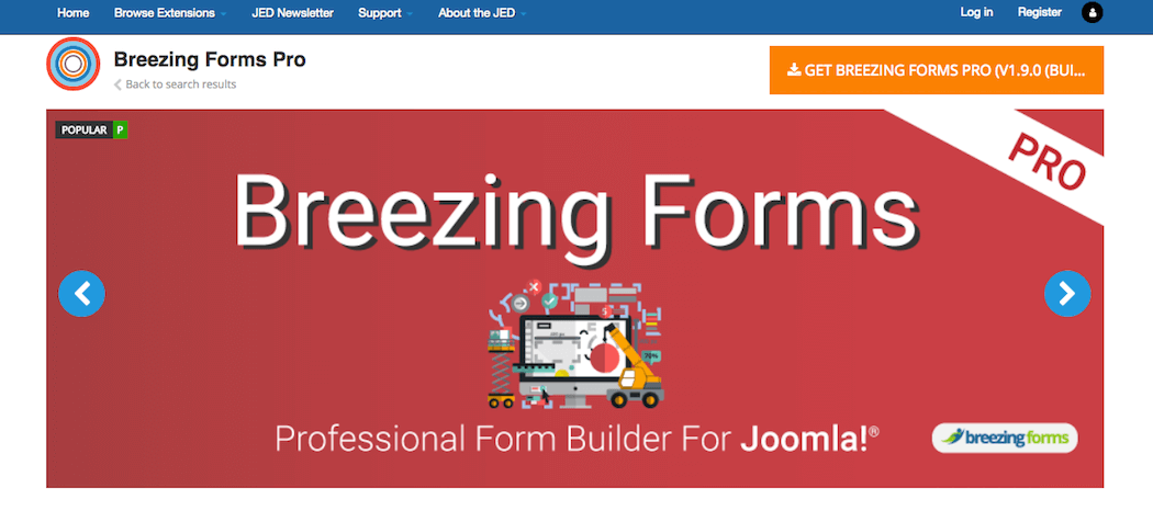 The Breezing Forms extension.
