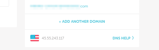 An example of a website's IP address.