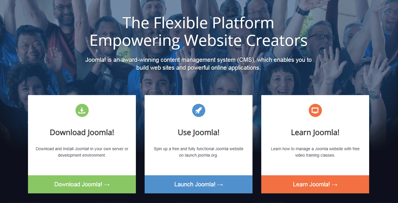 The Joomla.org website.