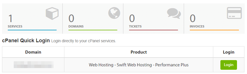 Entering your website's cPanel.