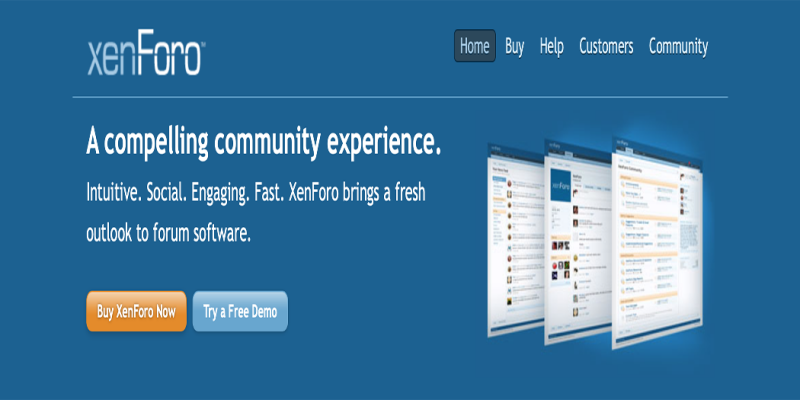 The XenForo home page.